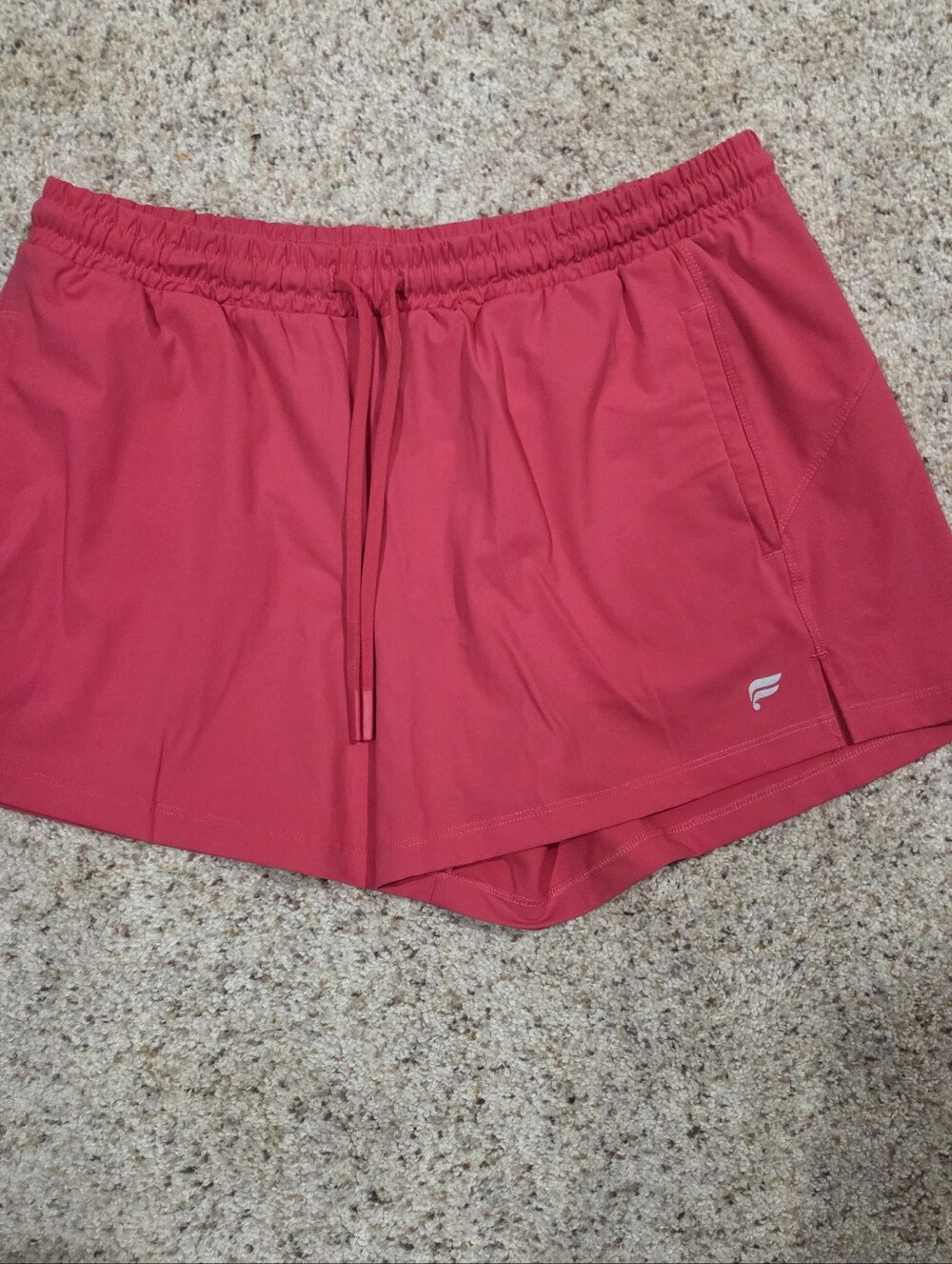 Fabletics Coral Pink Drawstring Athletic Shorts
